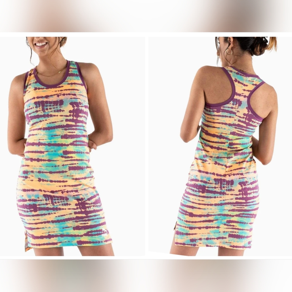 Puma Dress Tie-Dye Print Byzantium Size M